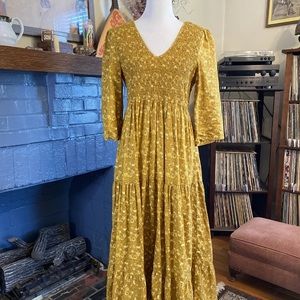 Christy Dawn L Basil Dress, Goldenrod